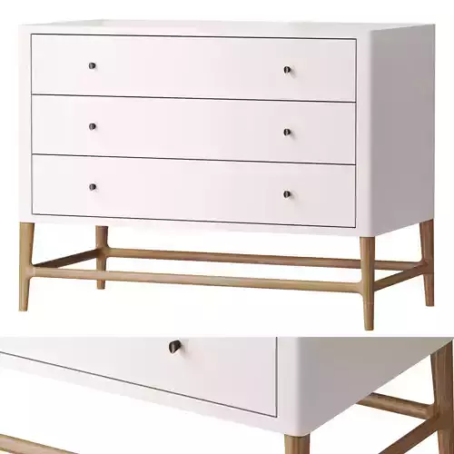 Baker Radius Nightstand 3D model