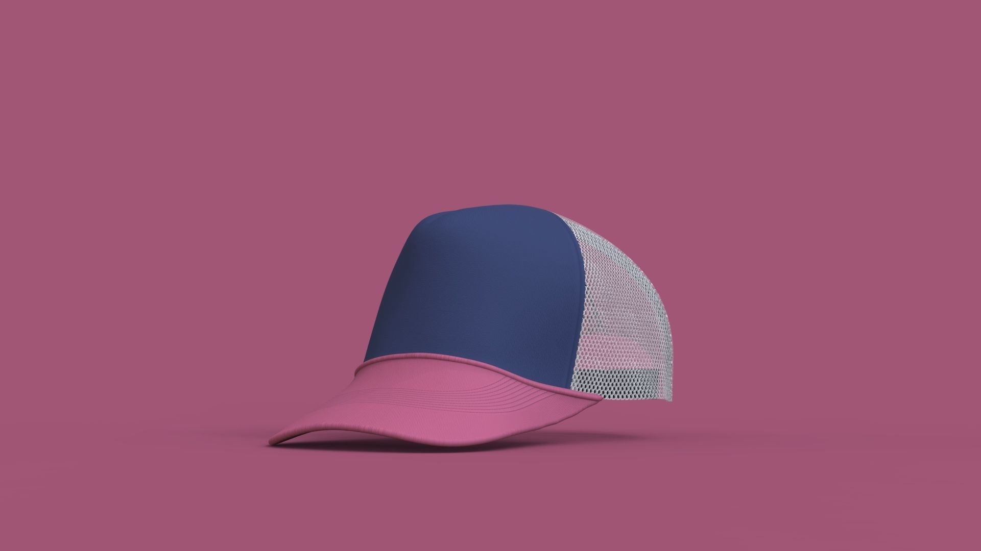 Trucker cap Design 3D model_6