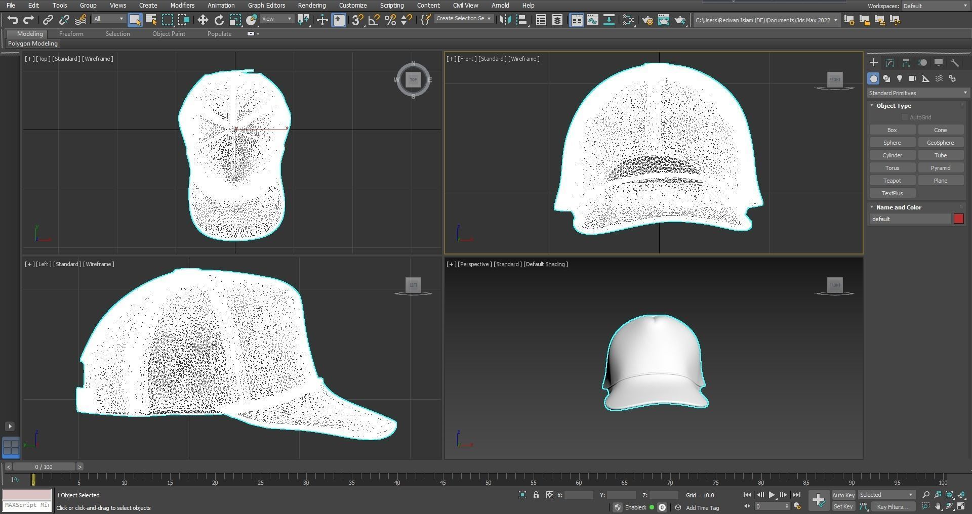 Trucker cap Design 3D model_16