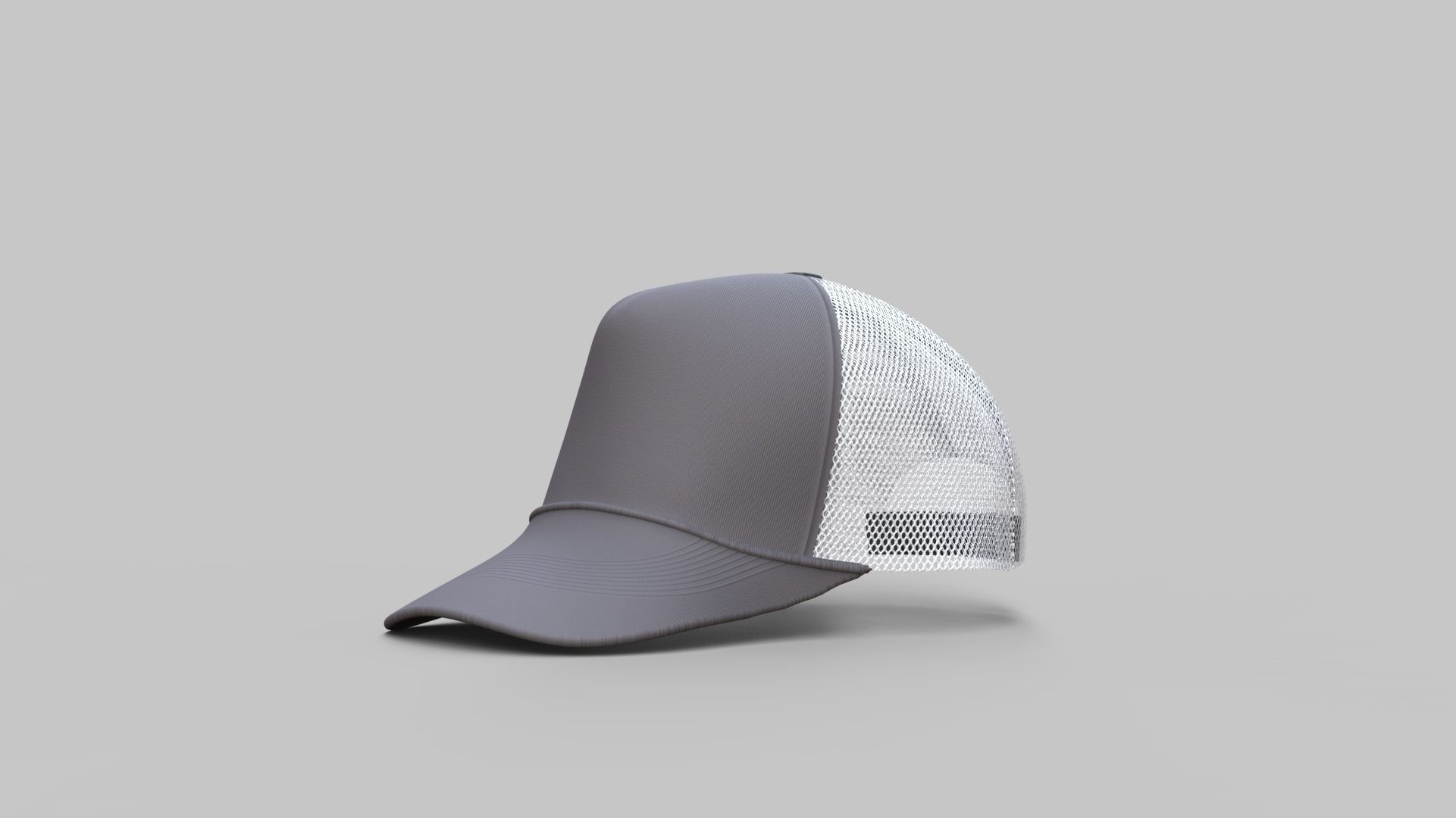 Trucker cap Design 3D model_9