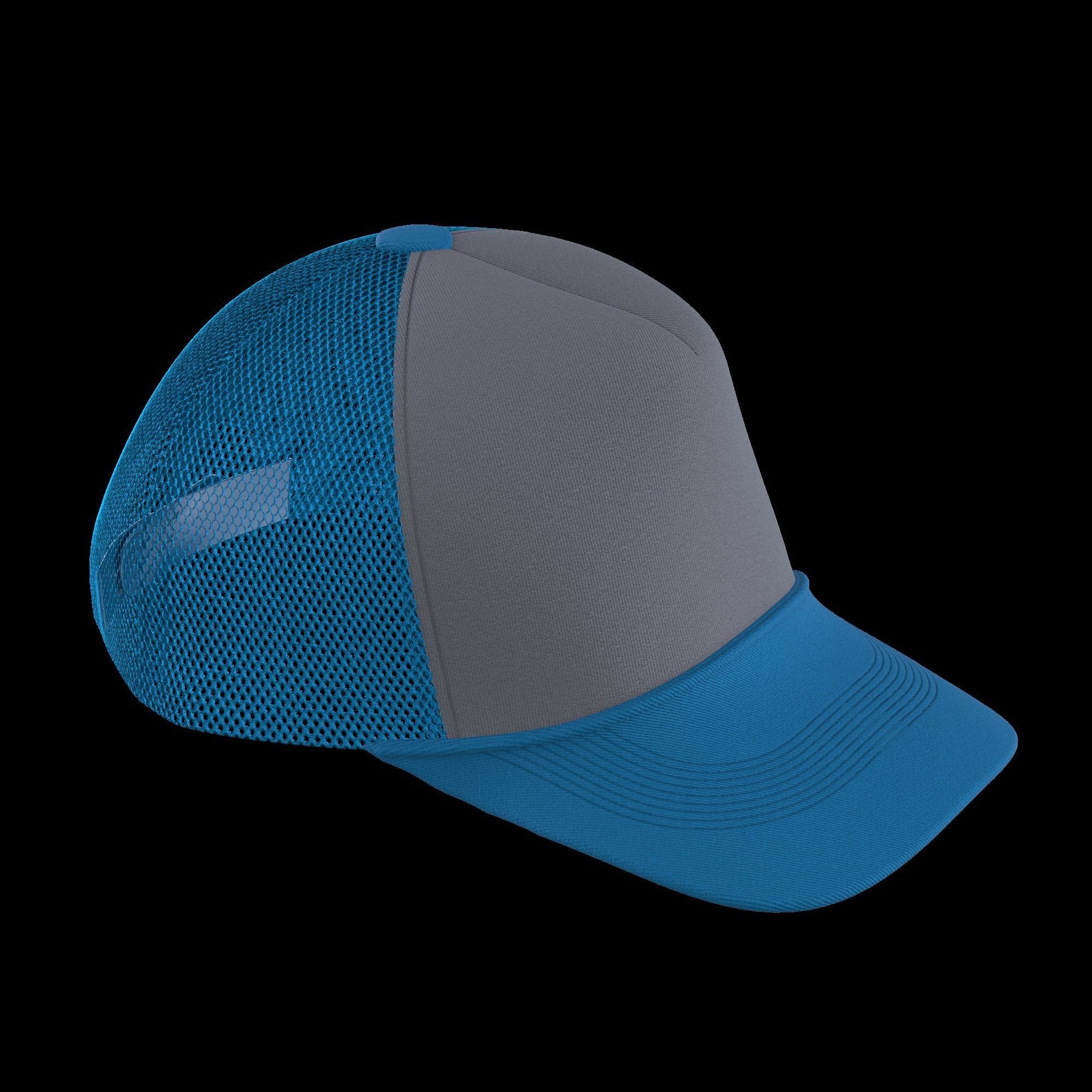 Trucker cap Design 3D model_2