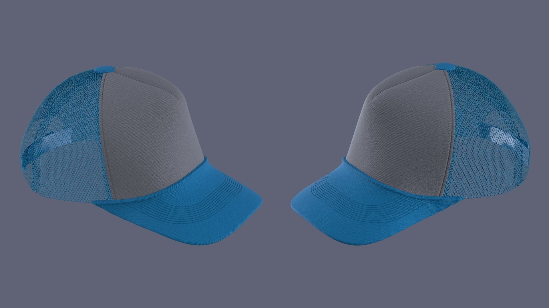 Trucker cap Design 3D model_14