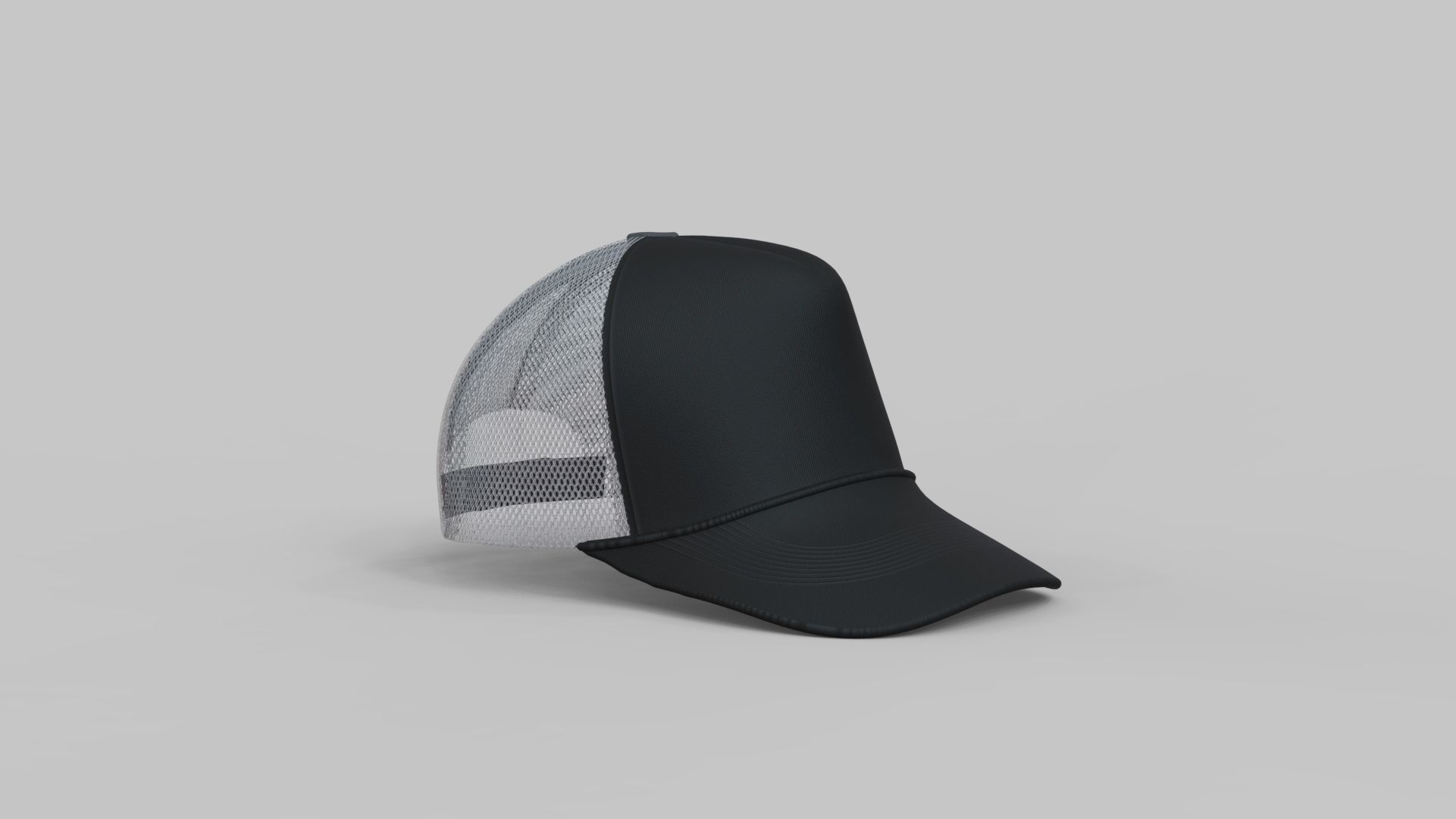 Trucker cap Design 3D model_7