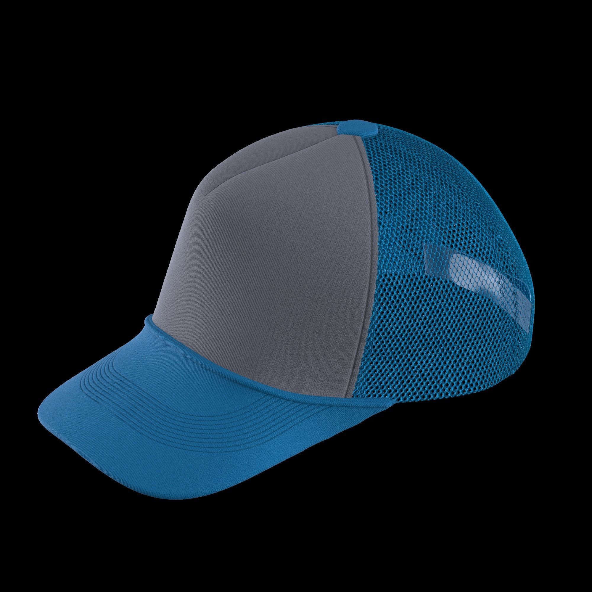 Trucker cap Design 3D model_3