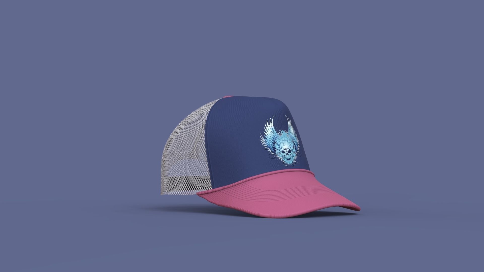 Trucker cap Design 3D model_15