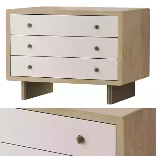 Baker Radius Nightstand 3D model