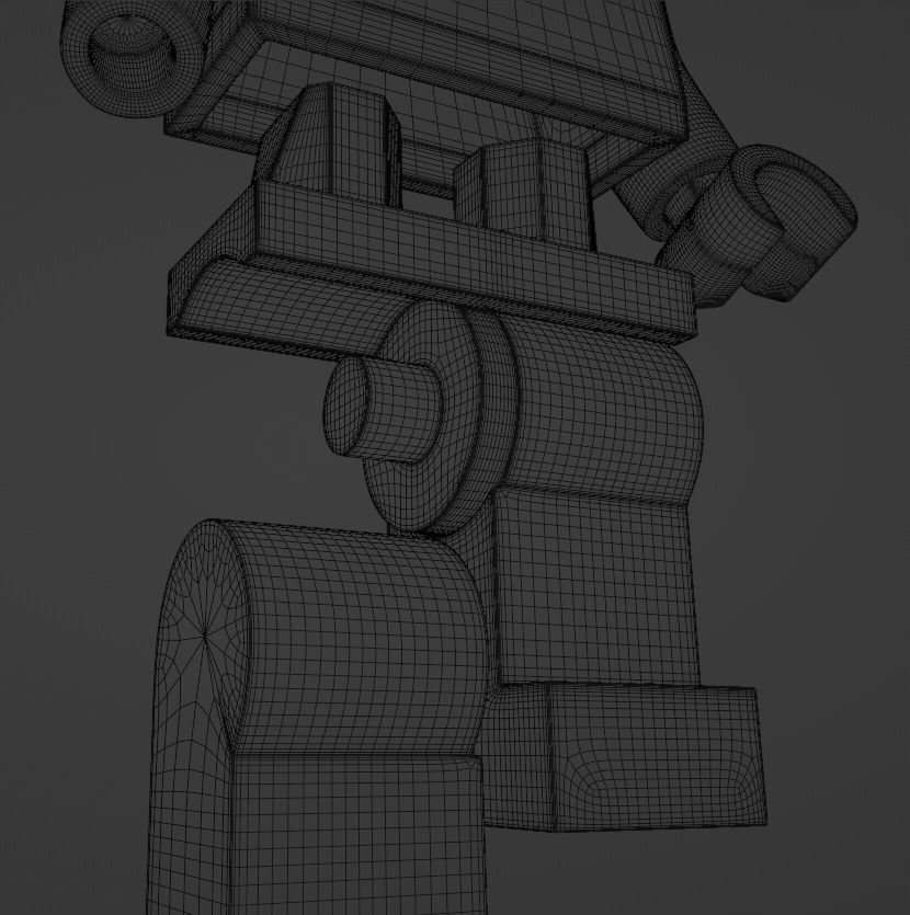 LEGO Minifigure Low-poly 3D model_6