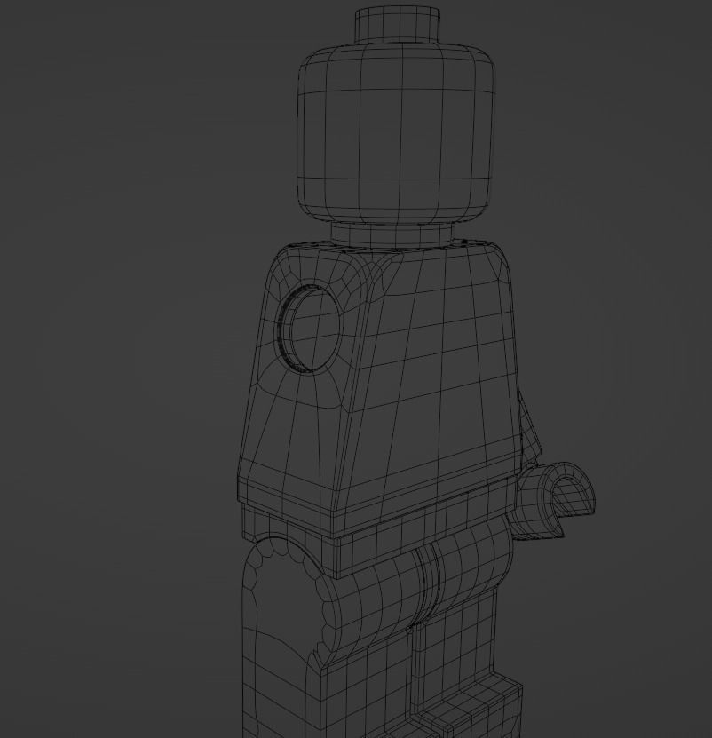 LEGO Minifigure Low-poly 3D model_16