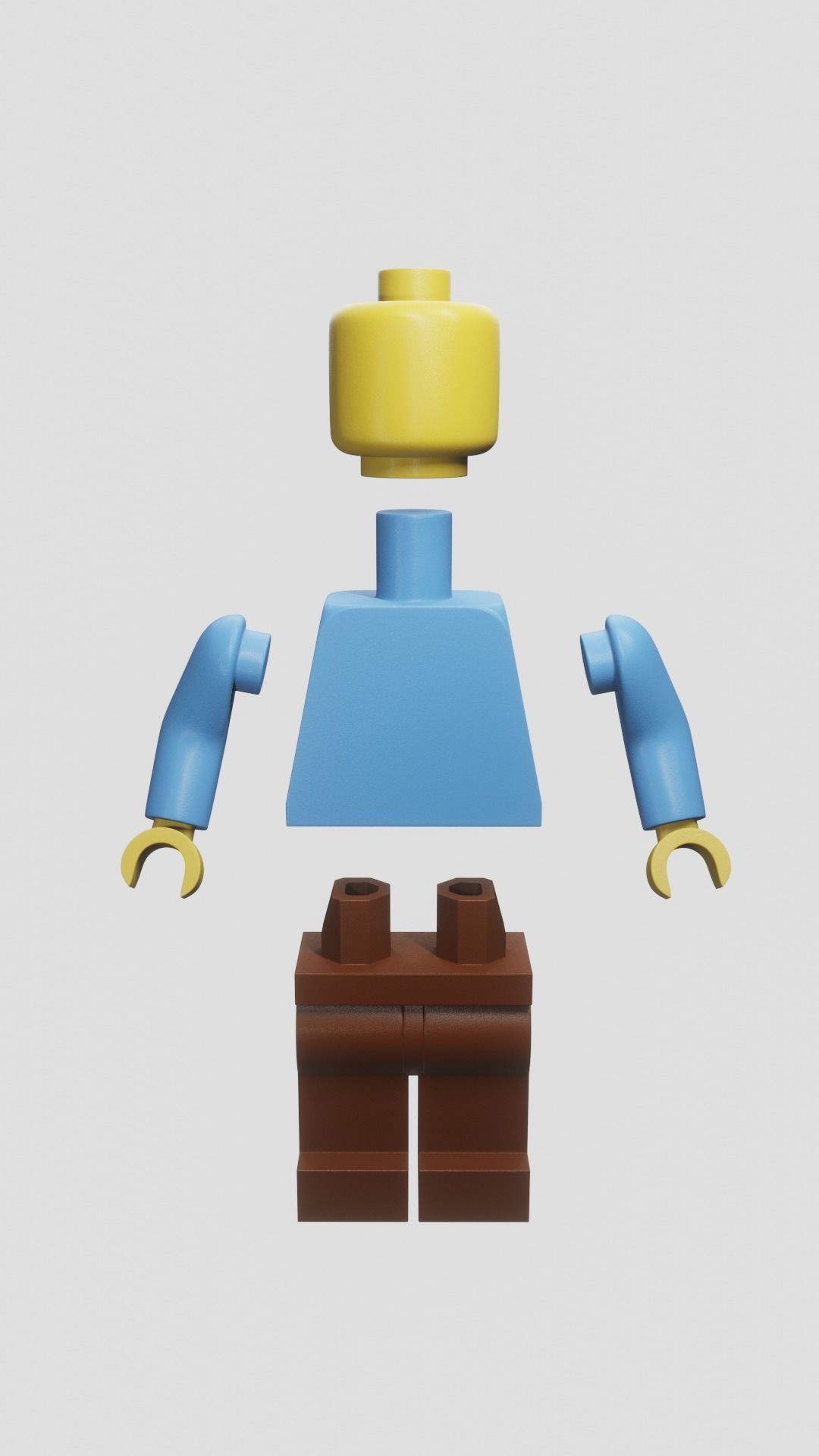 LEGO Minifigure Low-poly 3D model_5