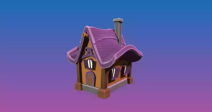Fantasy Cabin 3D Game asset