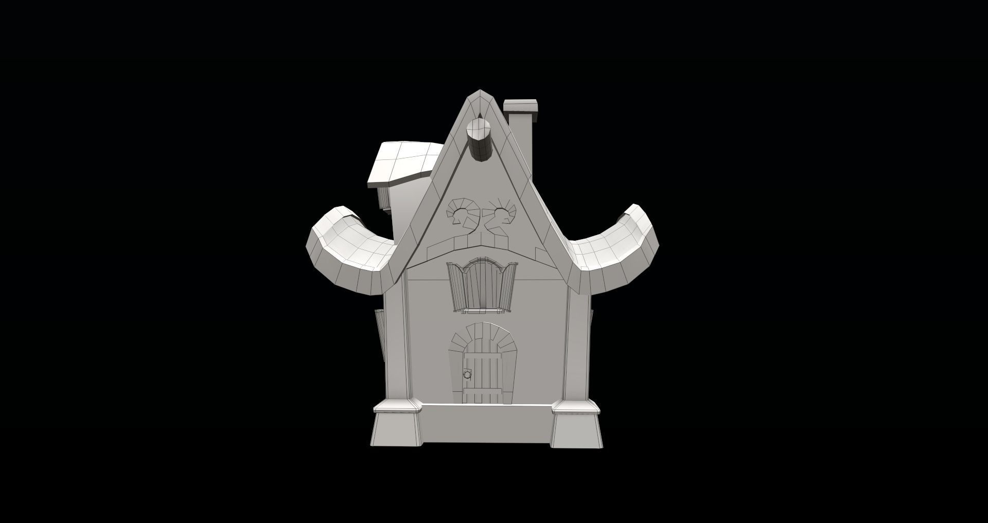 Fantasy Cabin 3D Game asset Low-poly 3D model_5