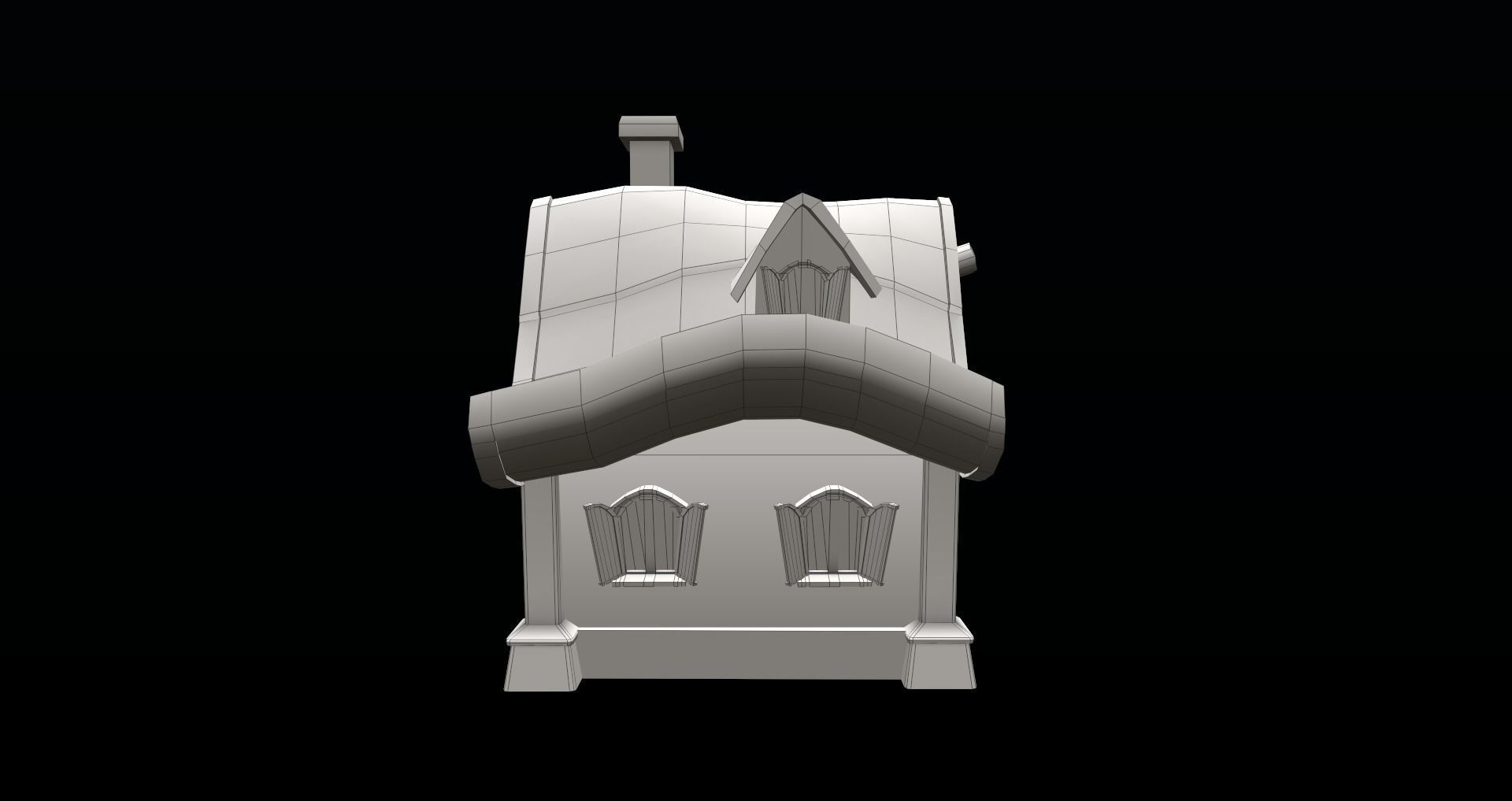 Fantasy Cabin 3D Game asset Low-poly 3D model_6