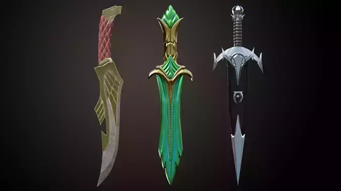 Skyrim Printable Daggers 3D print model