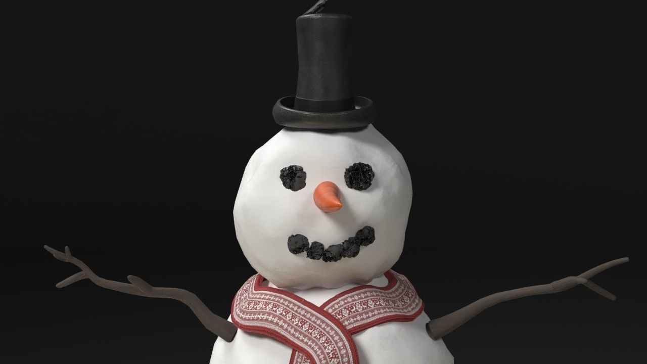 Christmas Snow Globe Low-poly 3D model_13