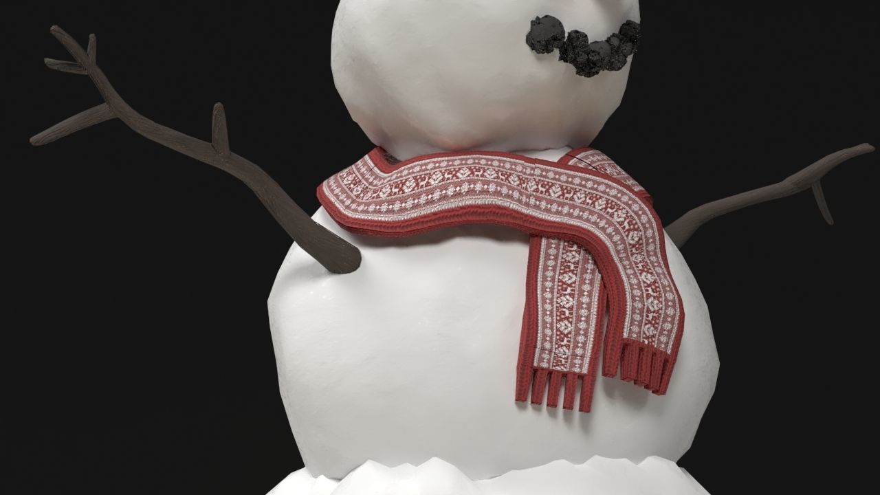 Christmas Snow Globe Low-poly 3D model_17