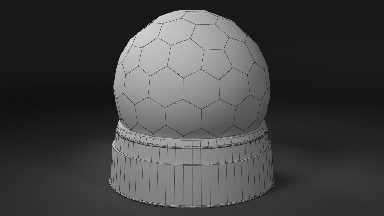 Christmas Snow Globe Low-poly 3D model_2