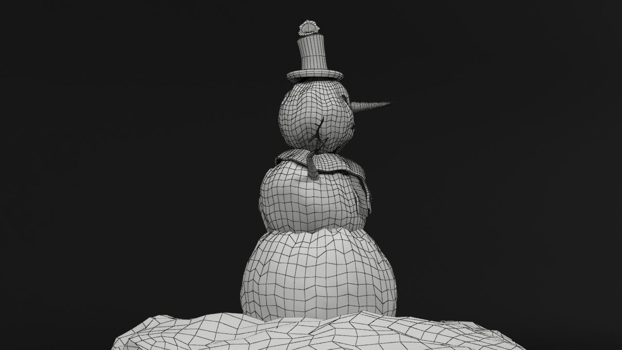 Christmas Snow Globe Low-poly 3D model_16