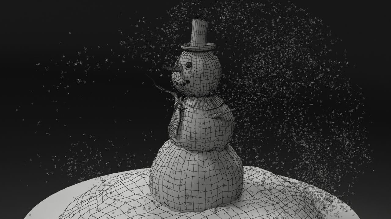 Christmas Snow Globe Low-poly 3D model_6