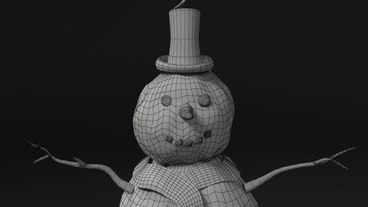 Christmas Snow Globe Low-poly 3D model_14