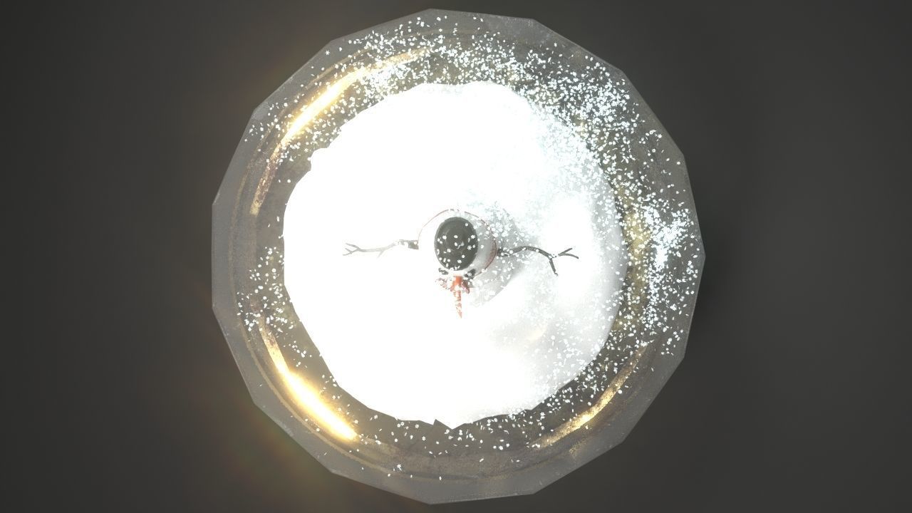 Christmas Snow Globe Low-poly 3D model_7