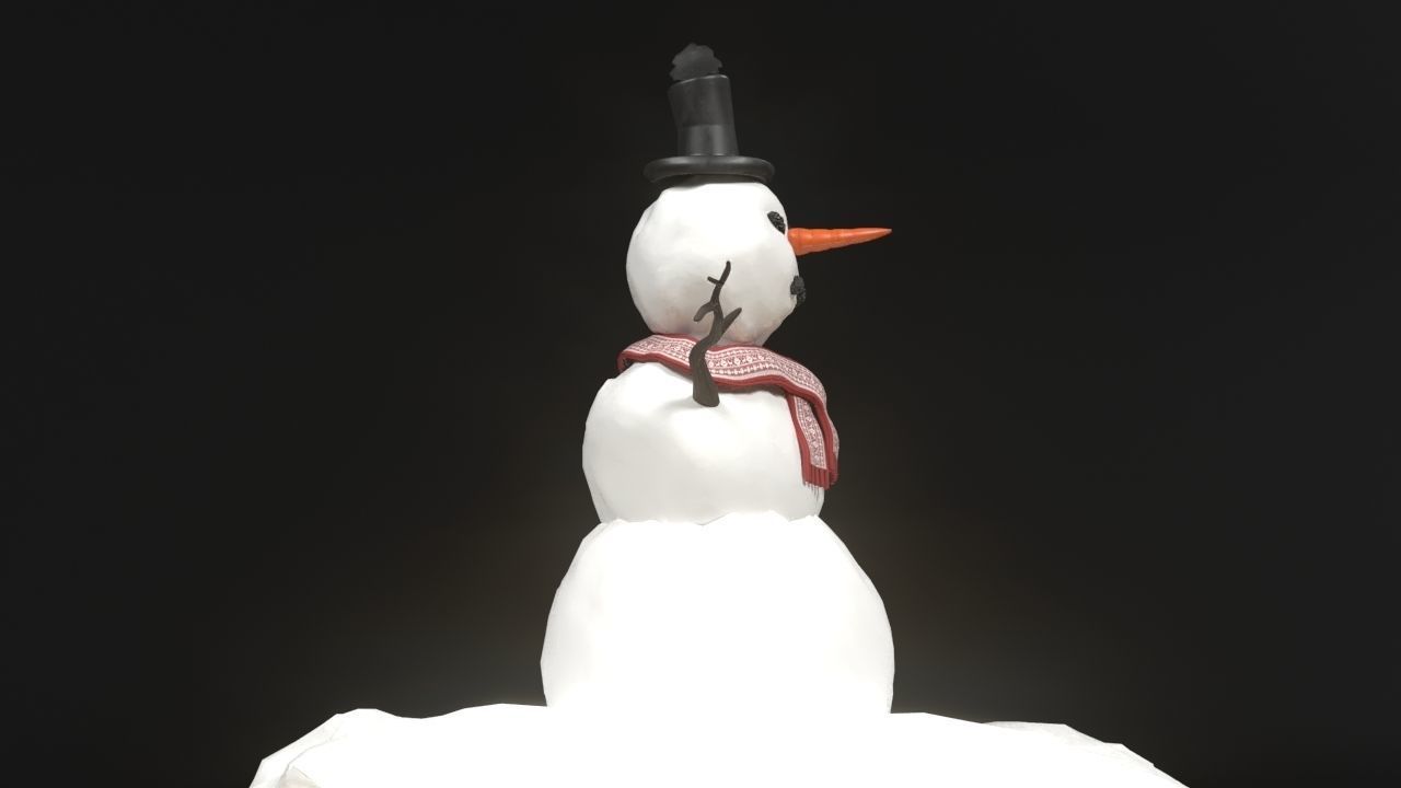 Christmas Snow Globe Low-poly 3D model_15