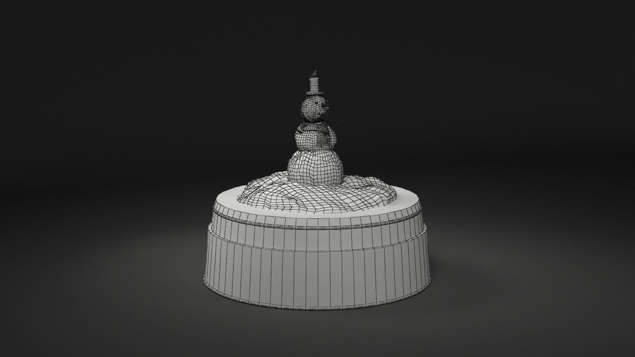 Christmas Snow Globe Low-poly 3D model_22