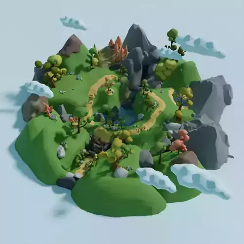 Environment Backyard Low-Poly