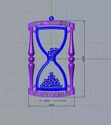 Classidra gold hourglass pendant