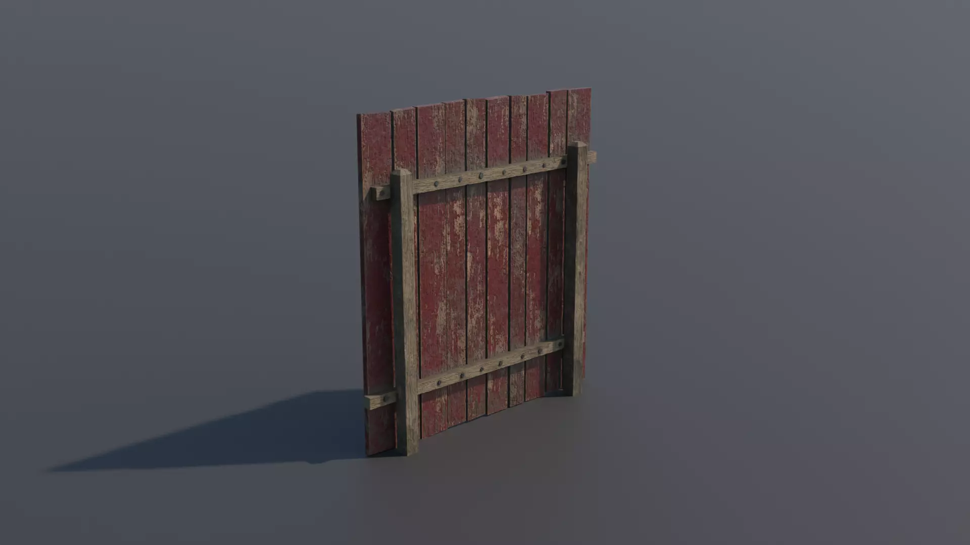 Old wooden fence Free low-poly 3D model_0