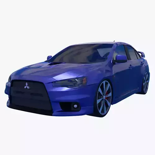 Lancer Evolution Sports car 3D Model Low-poly 3D model