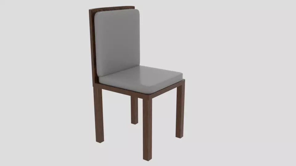 chair model with realistic texture for blender 3D model_0