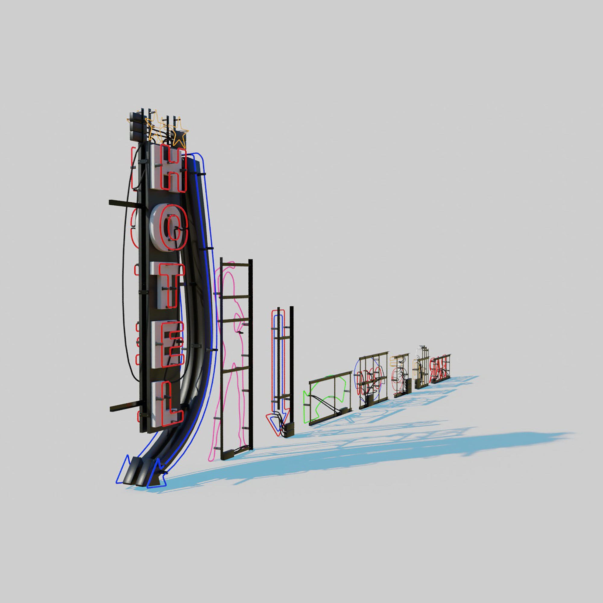 Neon Signs 3D model_4
