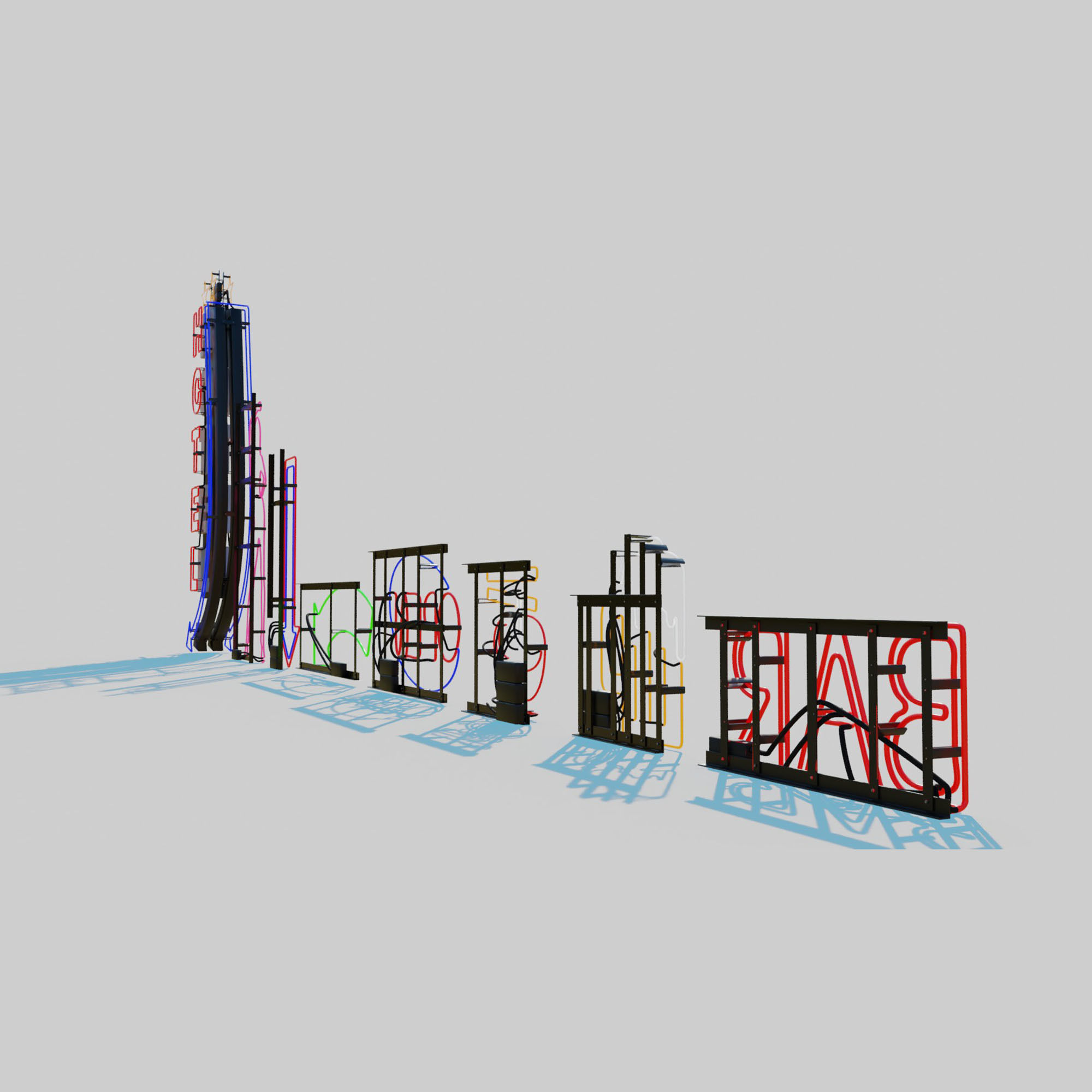 Neon Signs 3D model_6