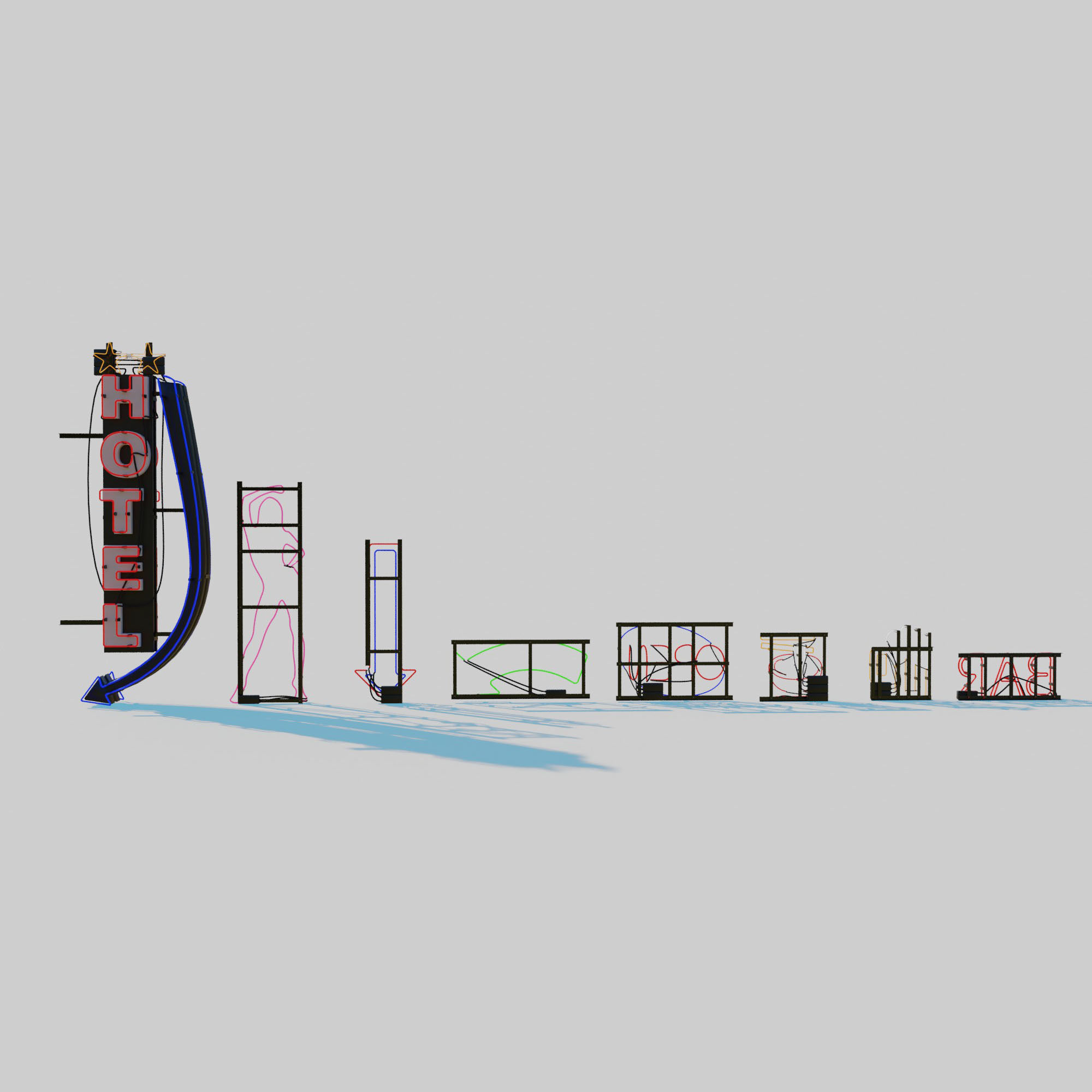 Neon Signs 3D model_5