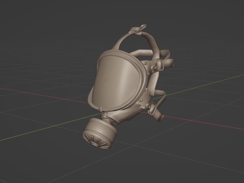 GAS MASK ASSET Low-poly 3D model_6