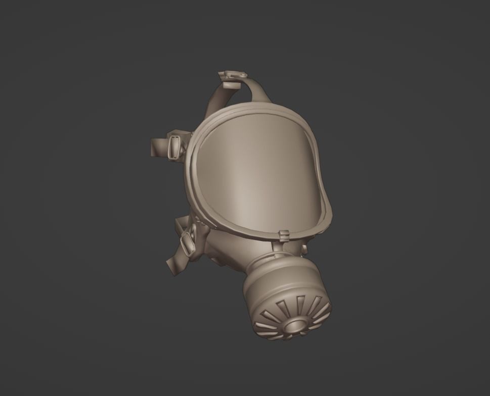GAS MASK ASSET Low-poly 3D model_5