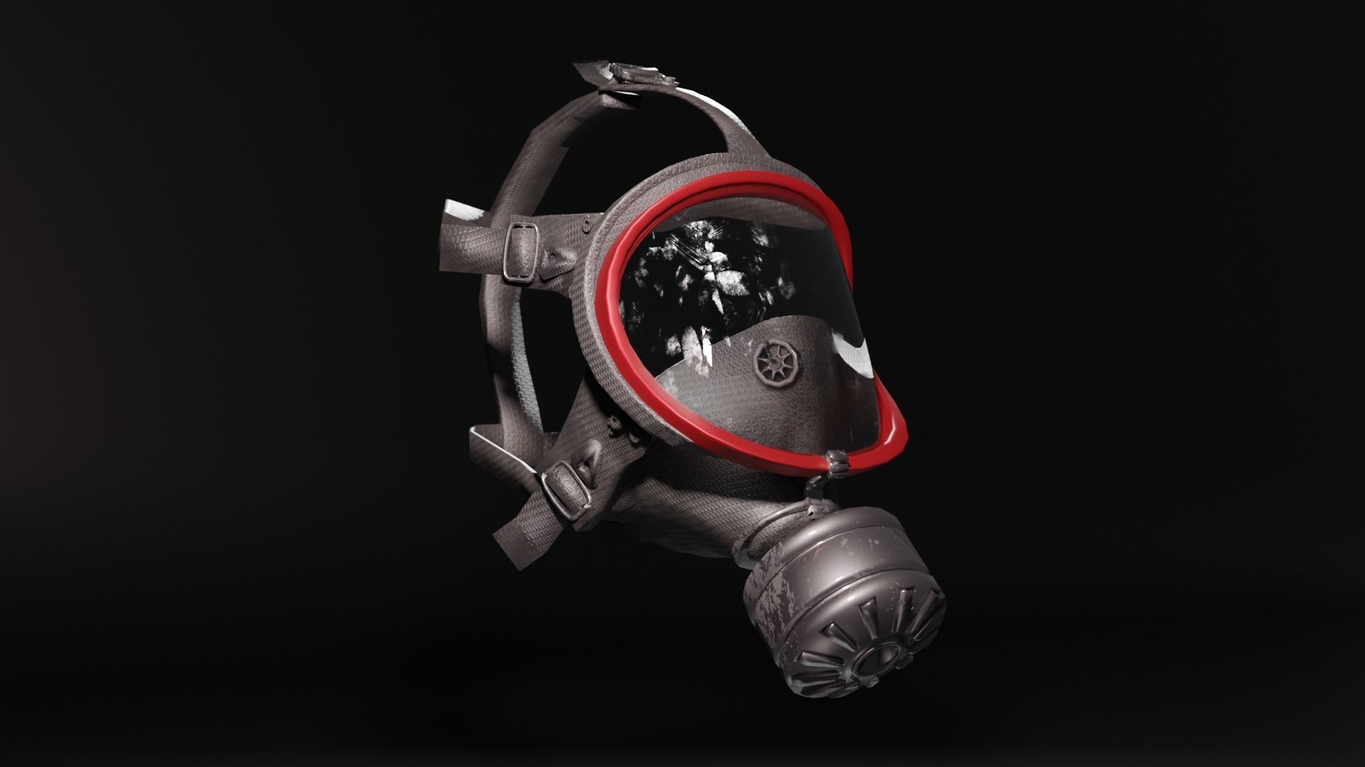 GAS MASK ASSET Low-poly 3D model_1