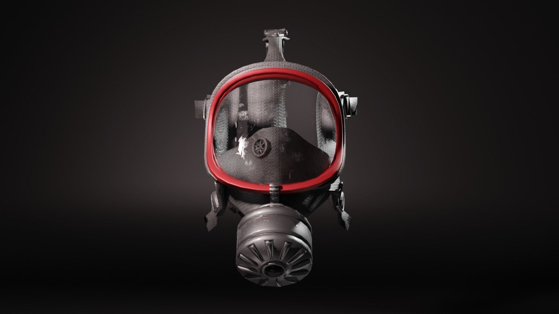 GAS MASK ASSET Low-poly 3D model_2