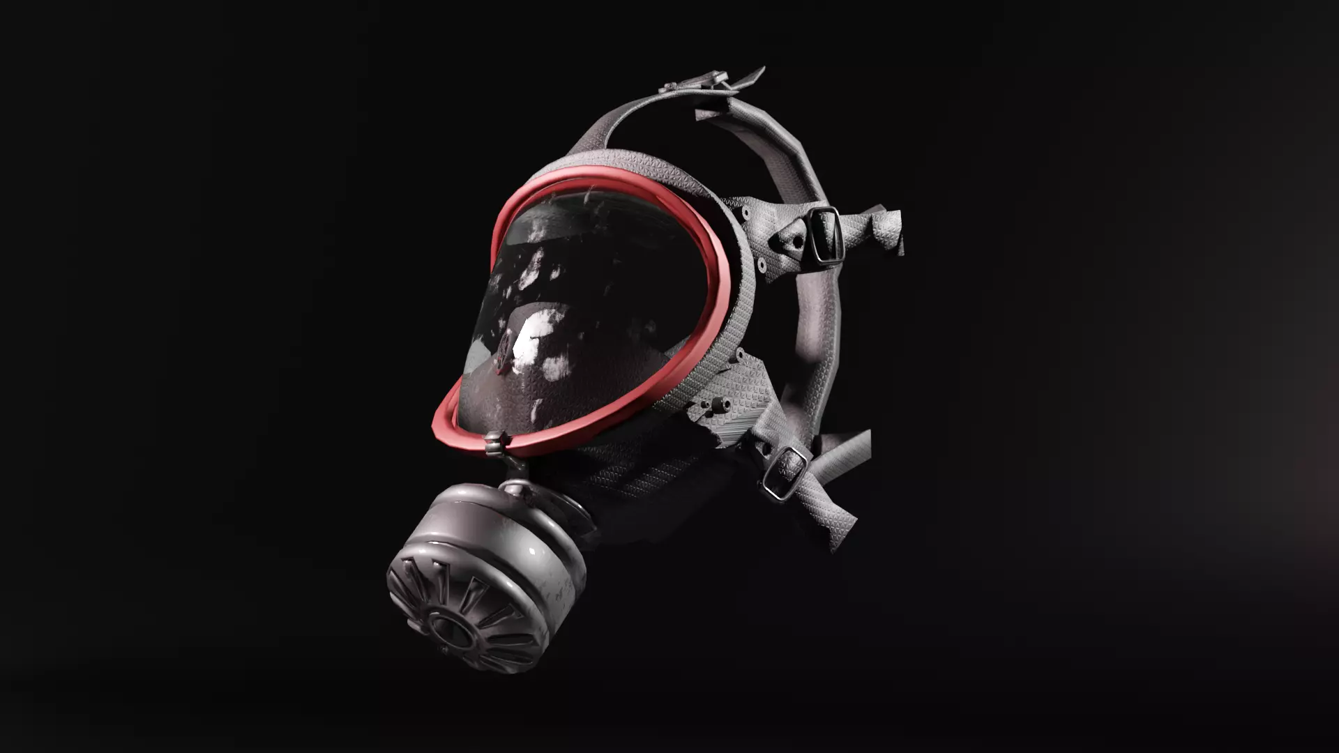 GAS MASK ASSET Low-poly 3D model_0