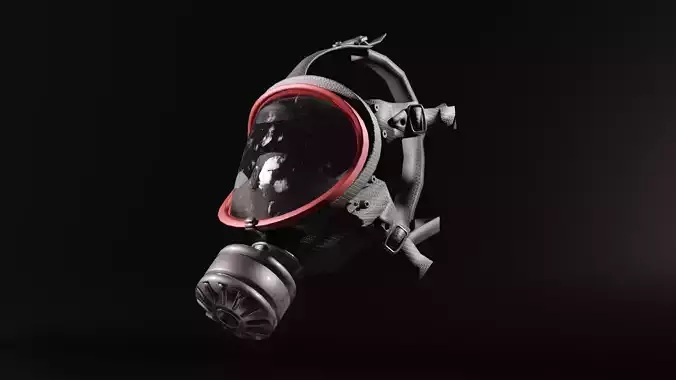 GAS MASK ASSET Low-poly 3D model