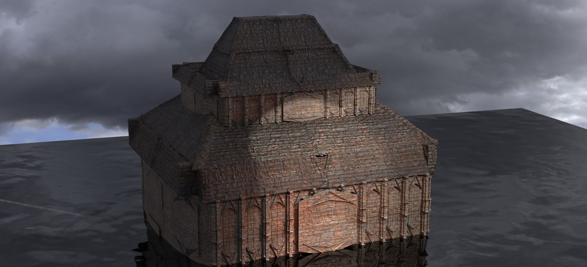 Lizard Town Hall 4  3D model_1