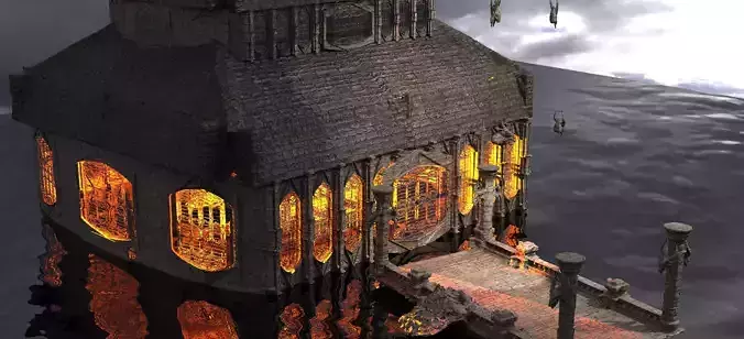 Lizard Cult Walls Kit bash  3D model