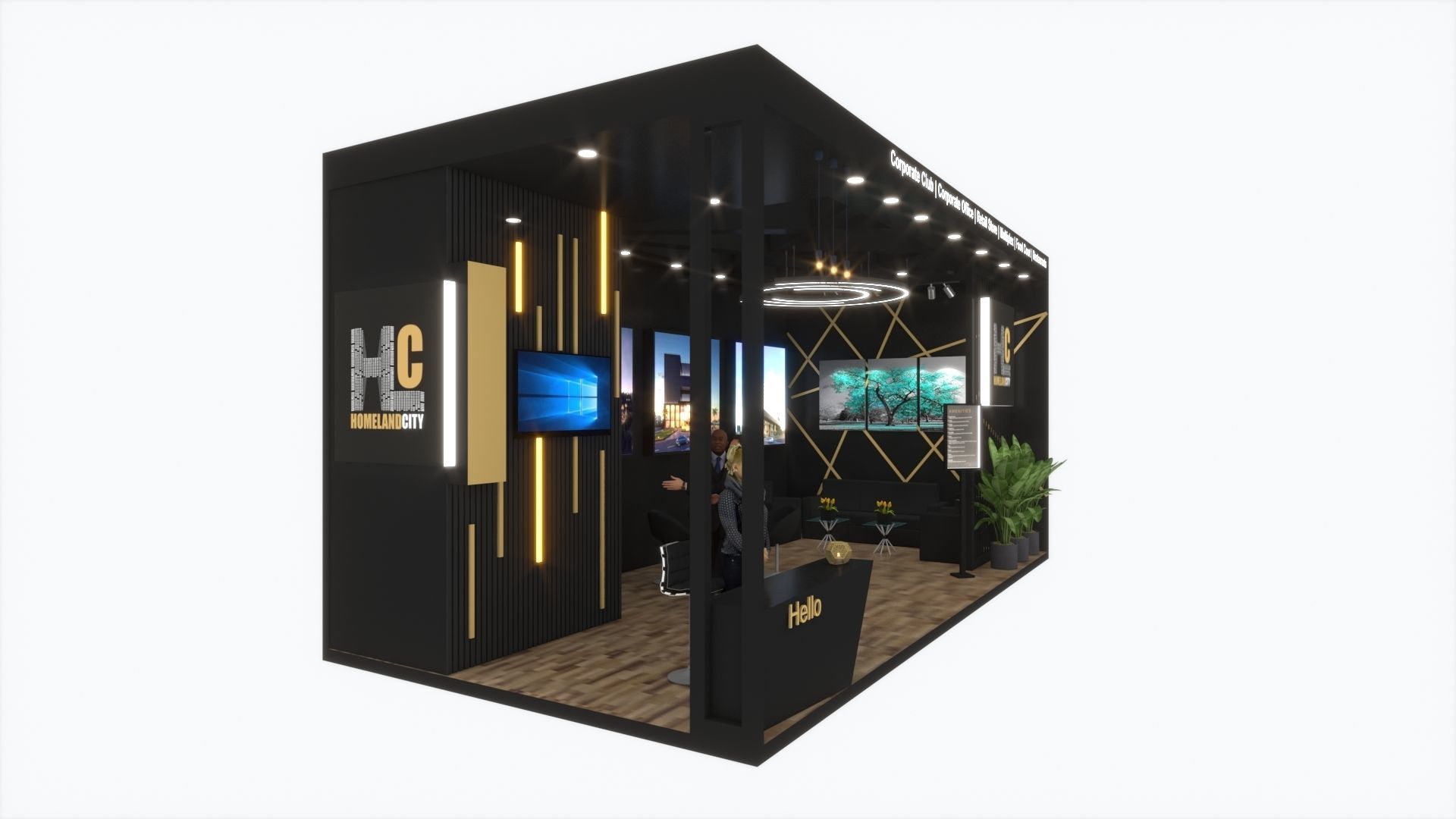 8 x 4 Exhibition stand Design  3D model_5