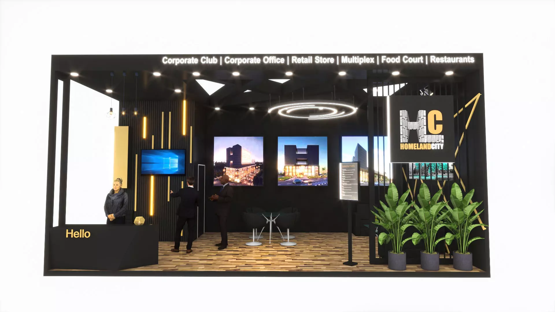 8 x 4 Exhibition stand Design  3D model_0