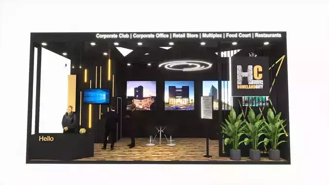 8 x 4 Exhibition stand Design  3D model