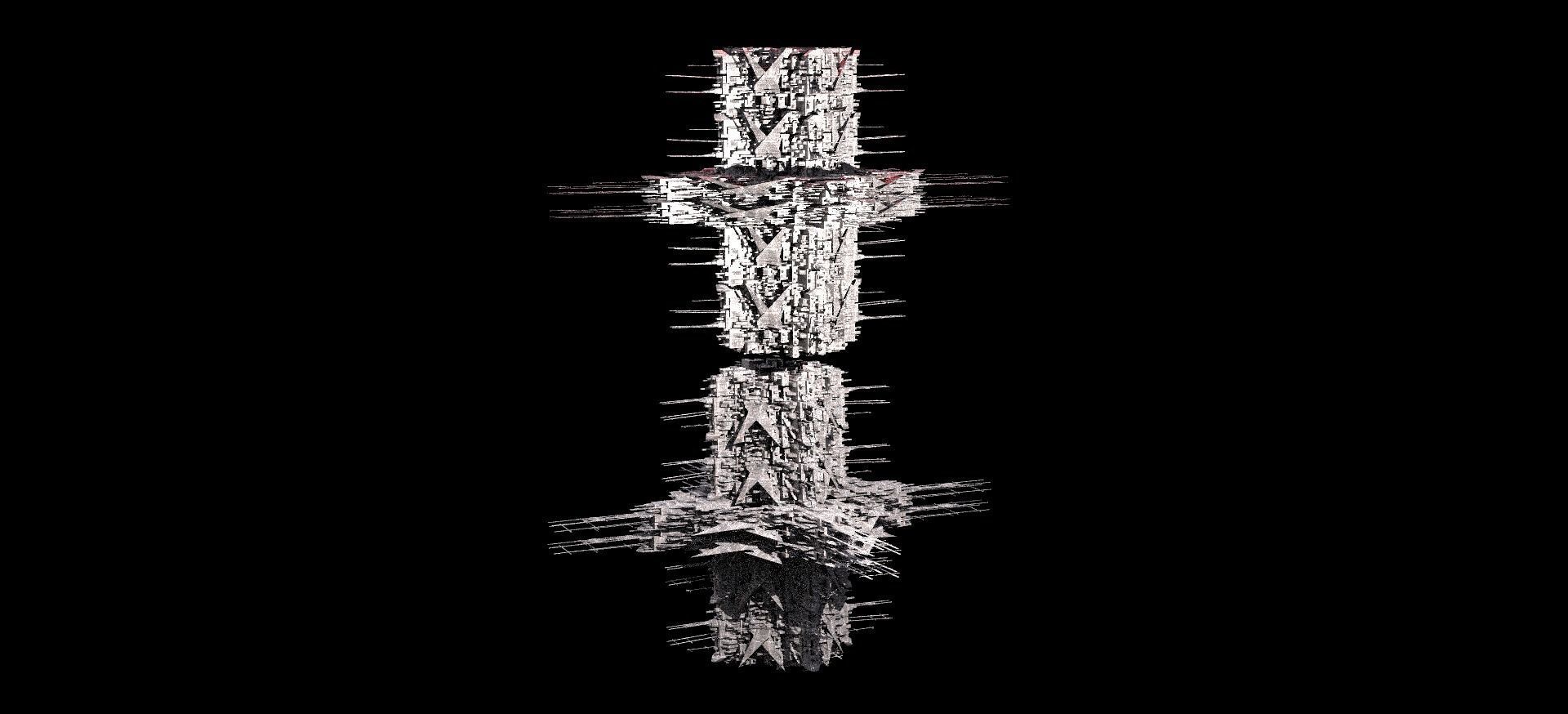 Mega Sci-Fi city Space station Kit bash 6 3D model_1