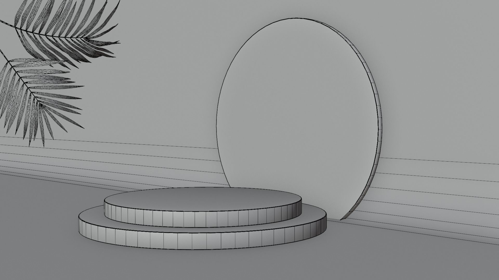 Display Podium Low-poly 3D model_7