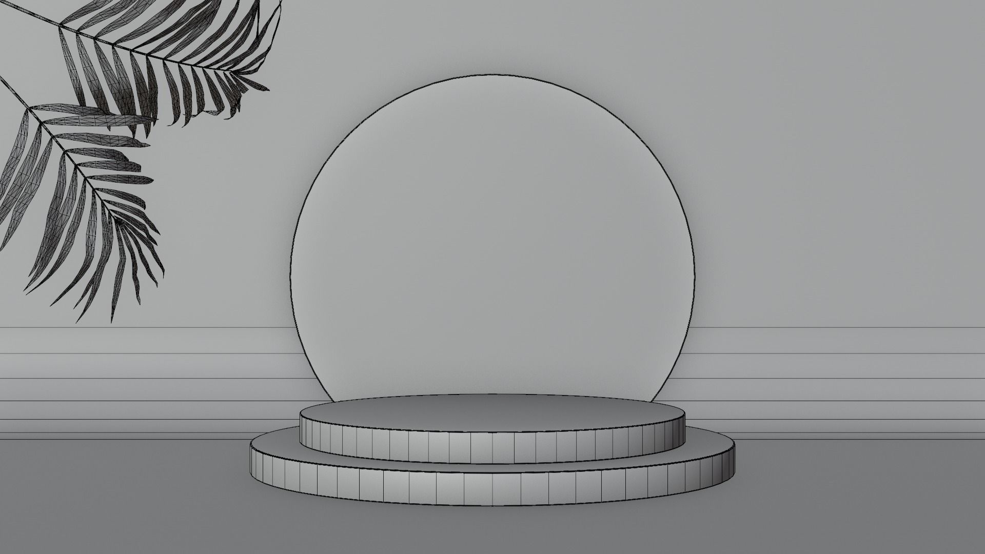 Display Podium Low-poly 3D model_4