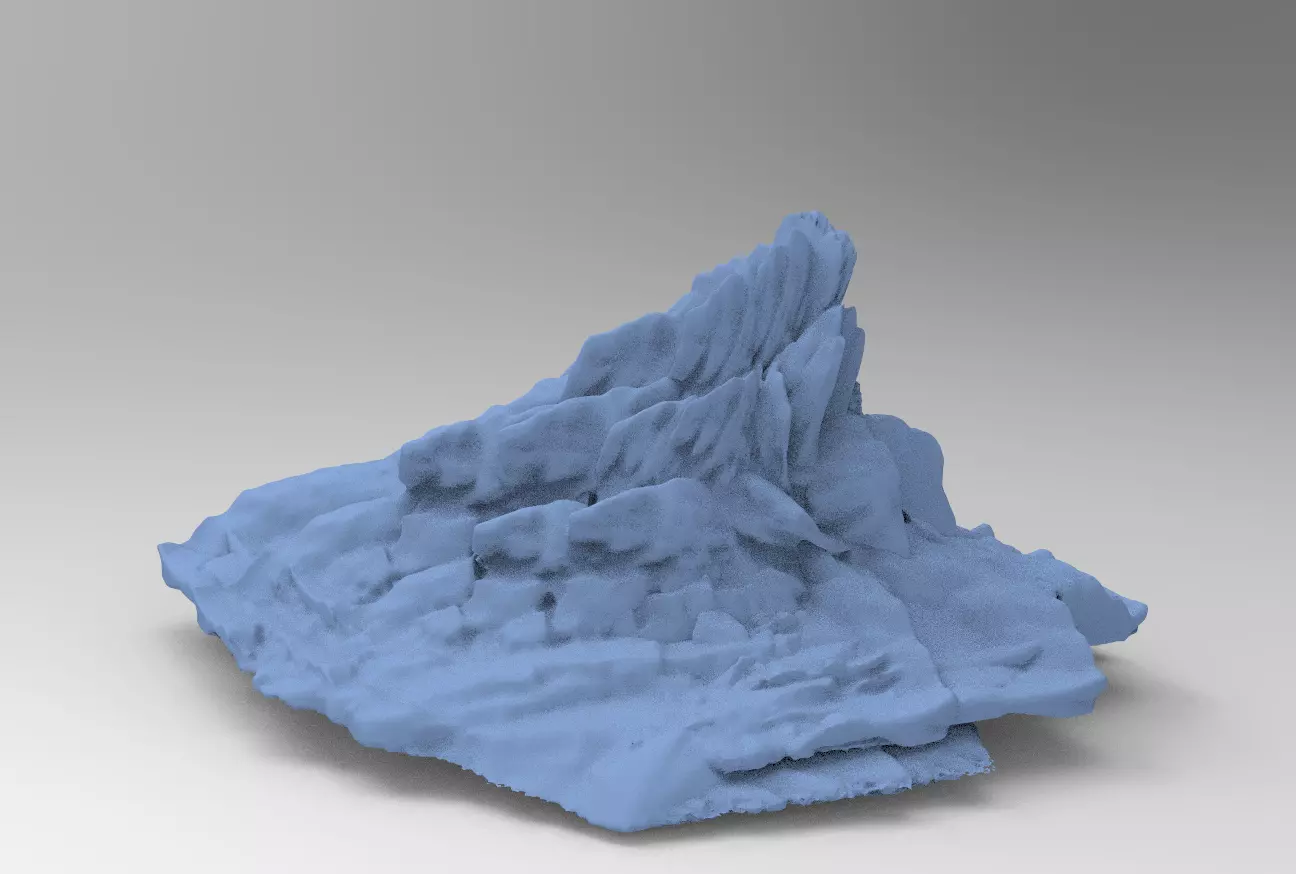 Beach Dark Rocks 1 3D model_0