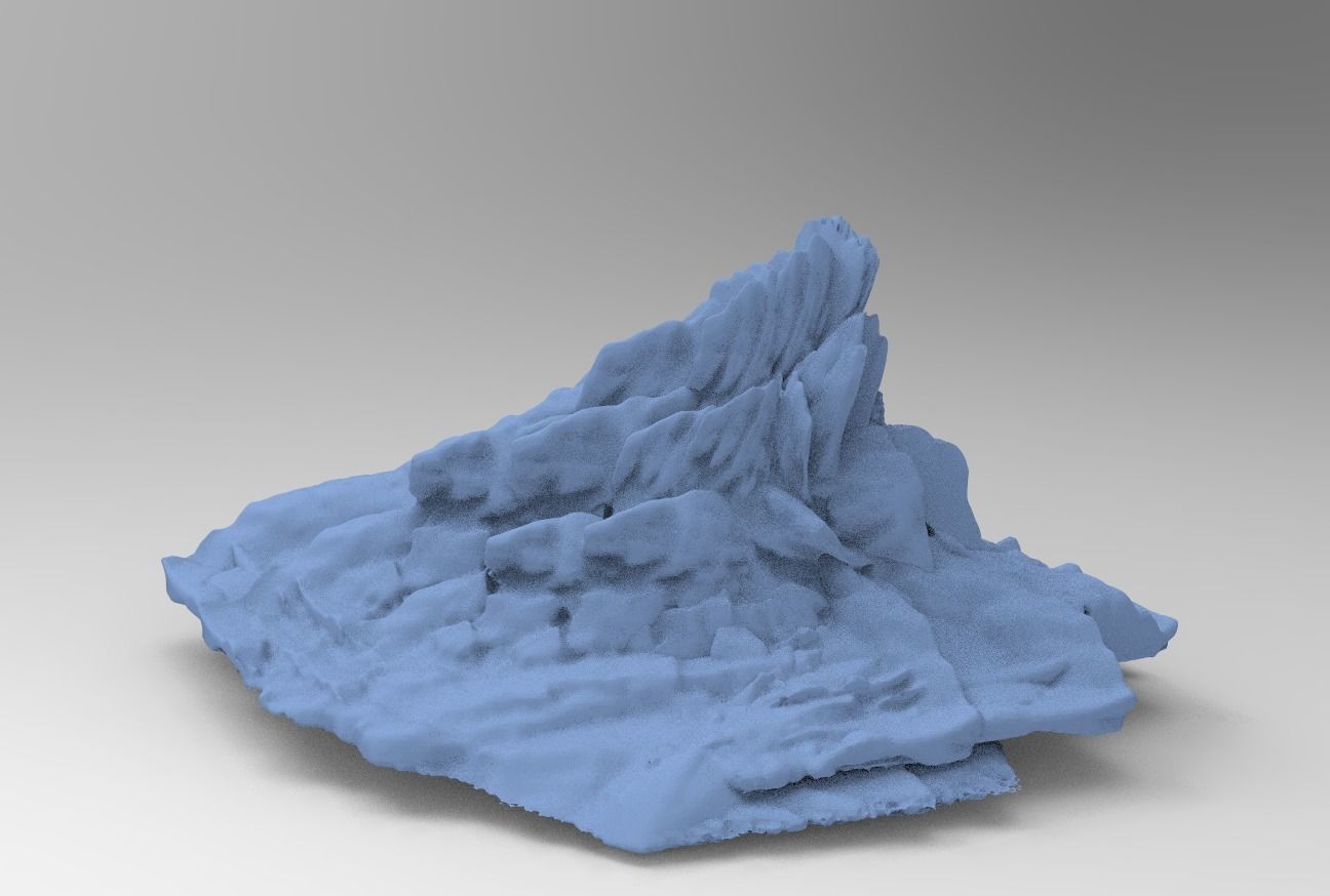 Beach Dark Rocks 1 3D model_1